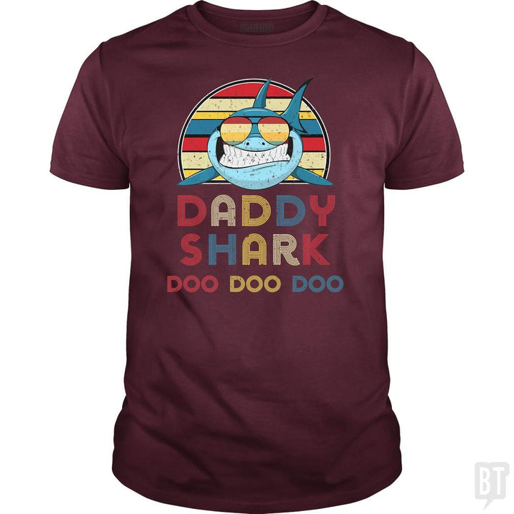 Daddy Sharks Tshirt - BustedTees.com