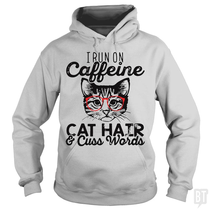 i run on cafeeine t shirt - BustedTees.com