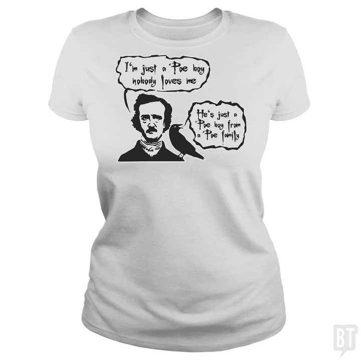 Bohemian Poe, Edgar Allan Poe, Raven - BustedTees.com
