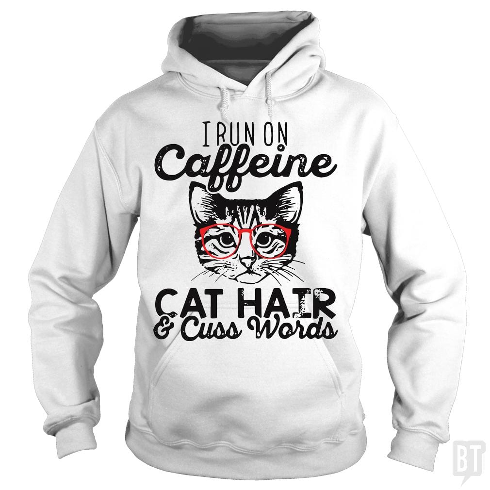 i run on cafeeine t shirt - BustedTees.com