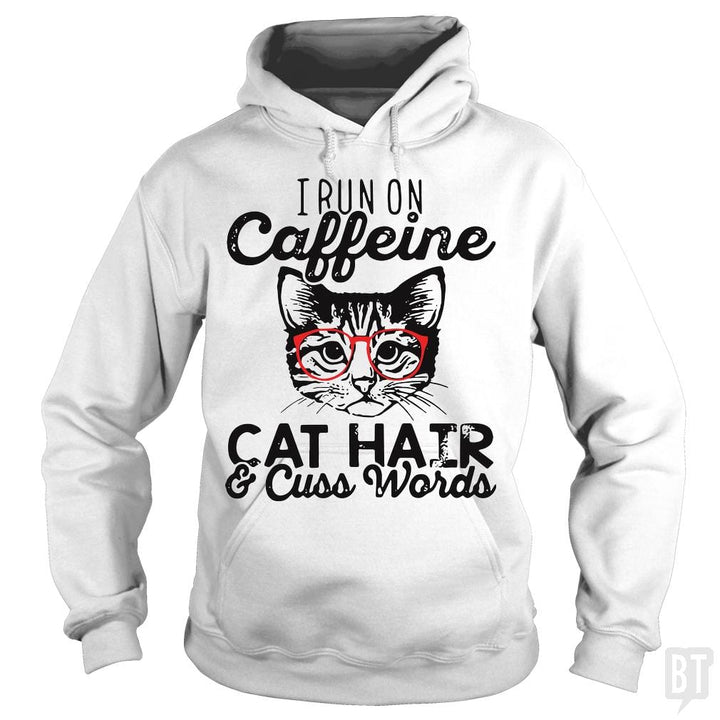 i run on cafeeine t shirt - BustedTees.com