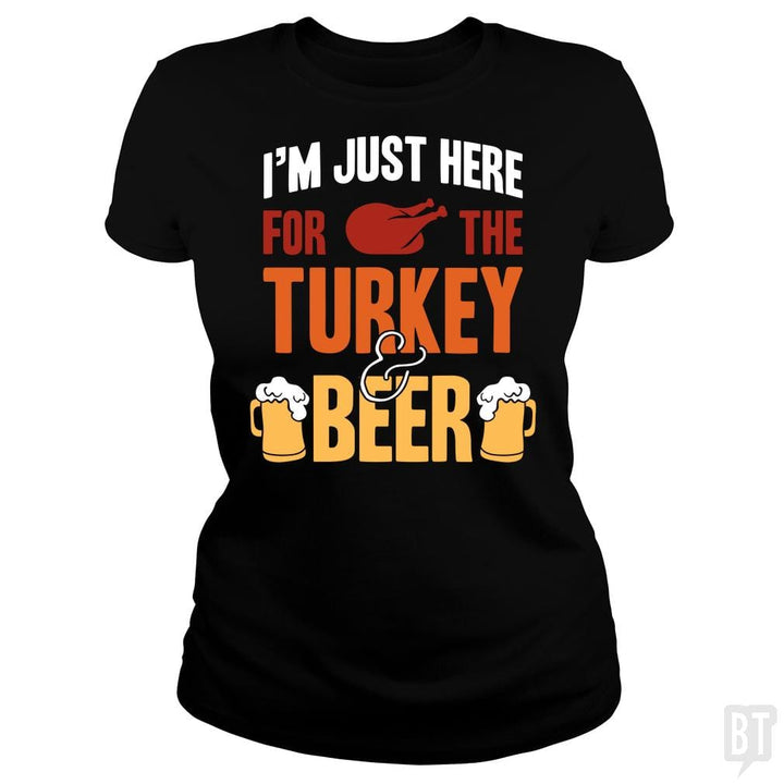 Turkey And Beer - BustedTees.com