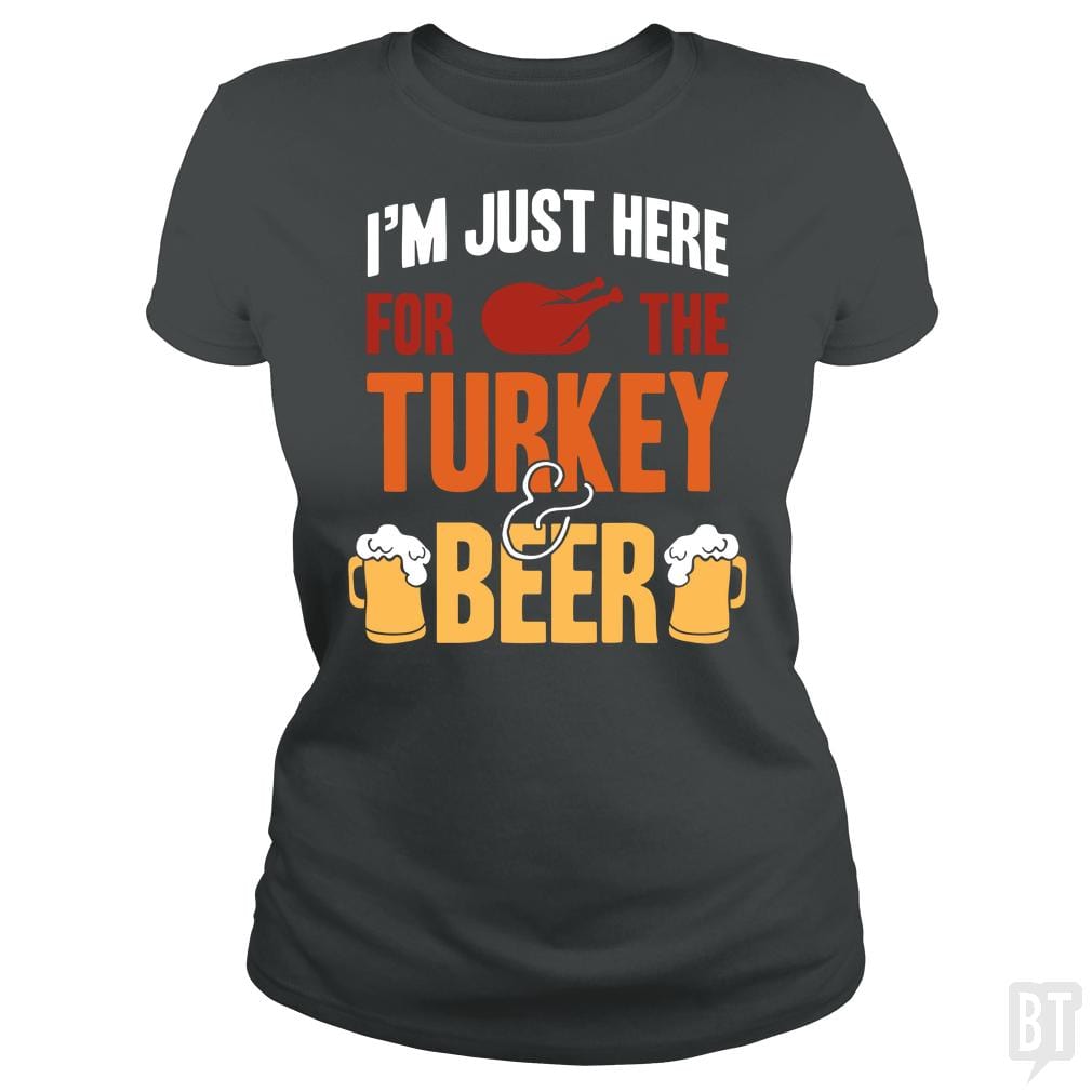 Turkey And Beer - BustedTees.com