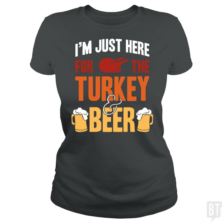 Turkey And Beer - BustedTees.com