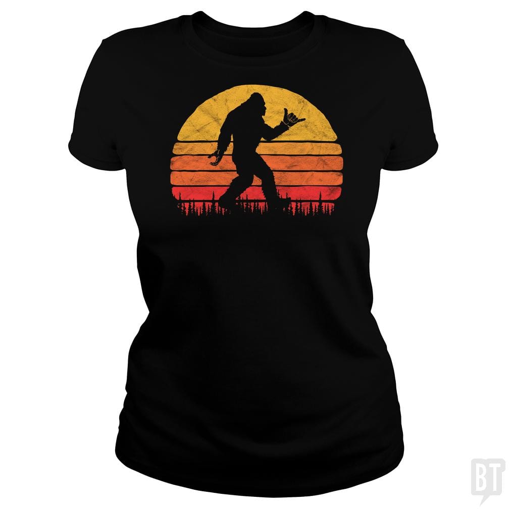 Funny Shaka Aloha Bigfoot Surfer Shirt - Believe D - BustedTees.com