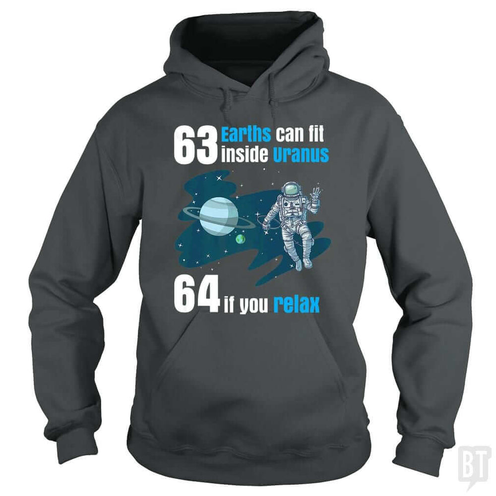 63 Earths Can Fit Inside Uranus T Shirt Funny Plan - BustedTees.com