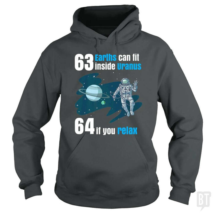 63 Earths Can Fit Inside Uranus T Shirt Funny Plan - BustedTees.com