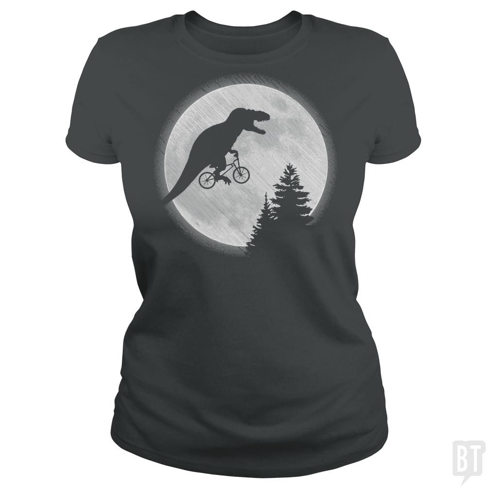 Dino Goes To The Moon - BustedTees.com
