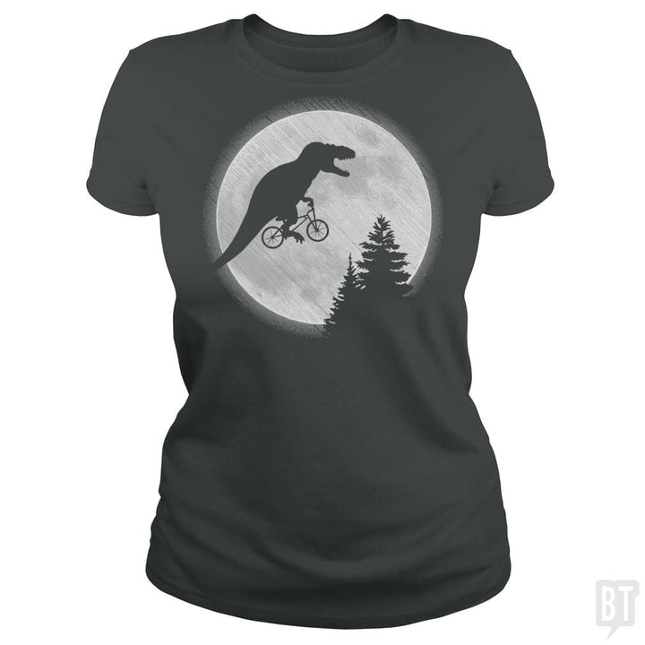 Dino Goes To The Moon - BustedTees.com