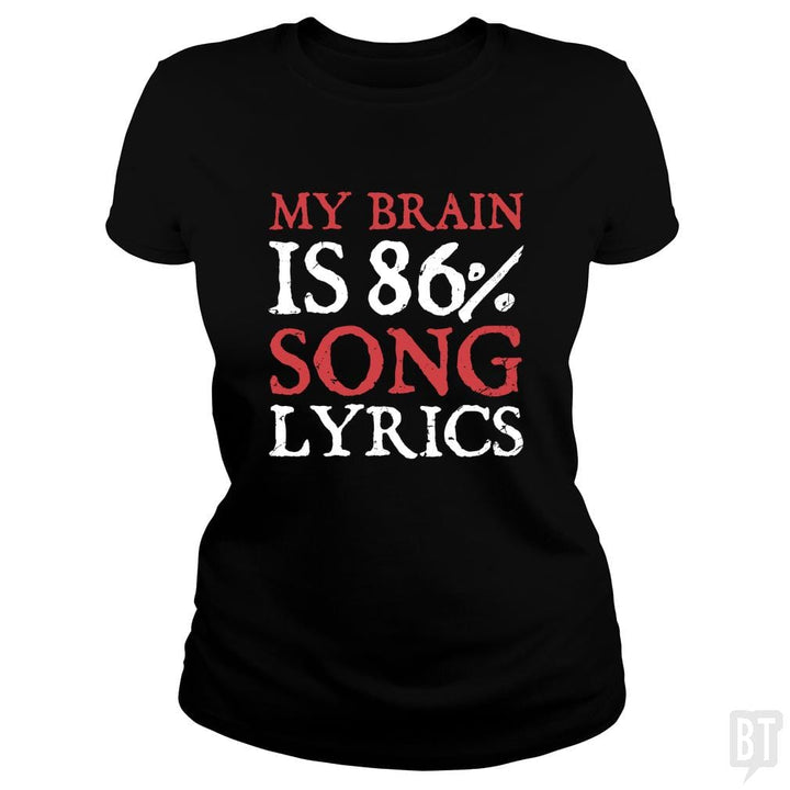 Lyrics Brain - BustedTees.com
