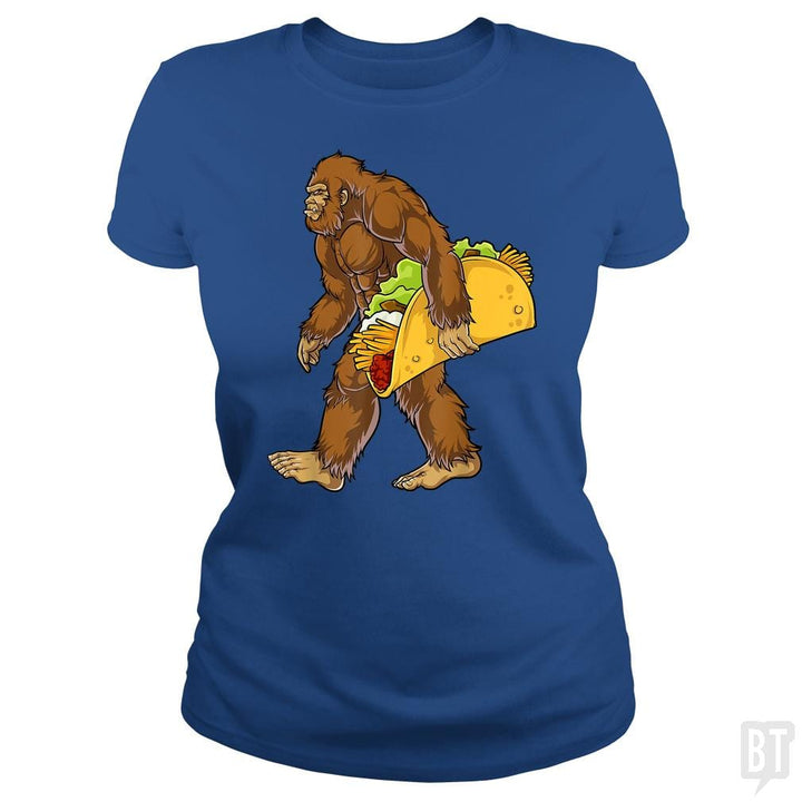 Bigfoot Carrying Taco - BustedTees.com