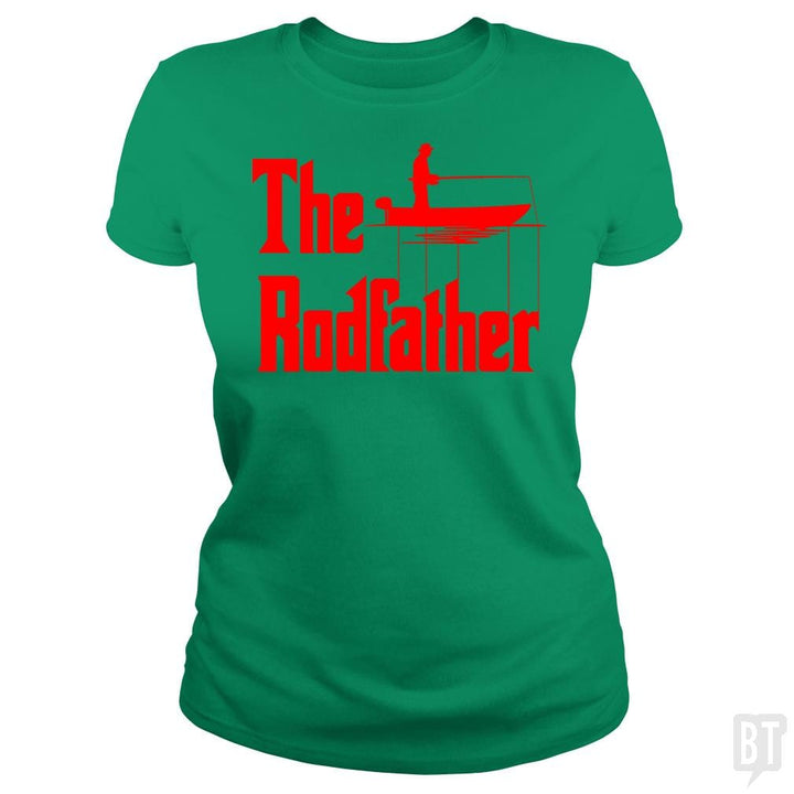 The Rodfather. Funny Fishing Tshirt for Fisherman - BustedTees.com