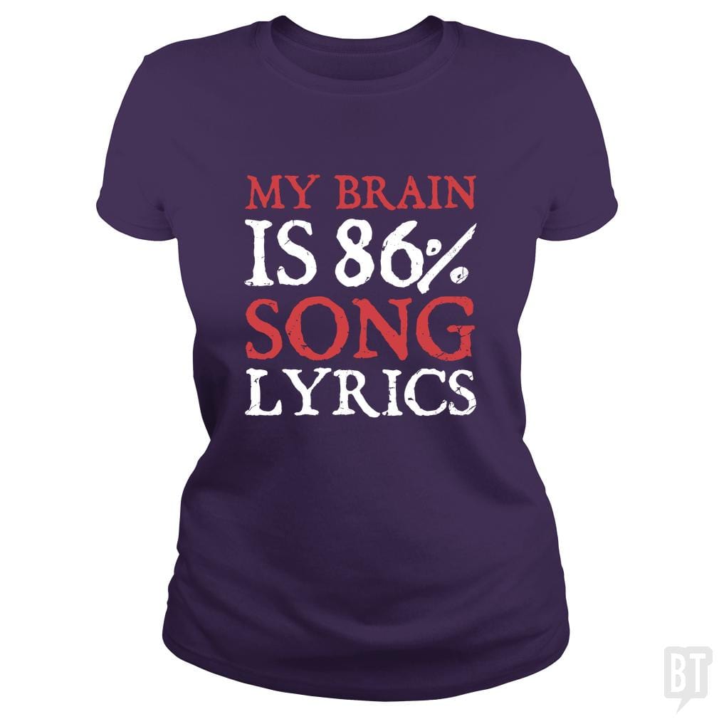Lyrics Brain - BustedTees.com