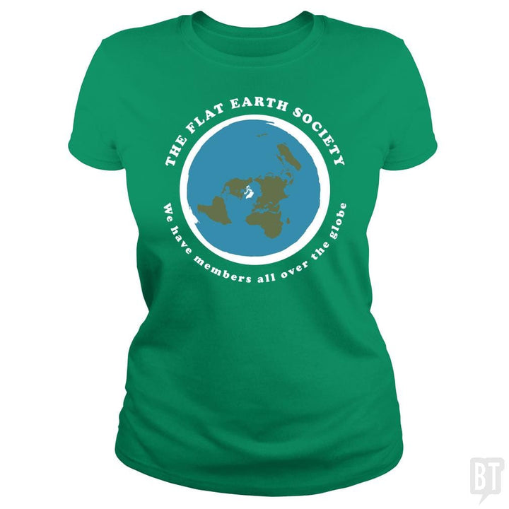 Flat Earth Society - BustedTees.com