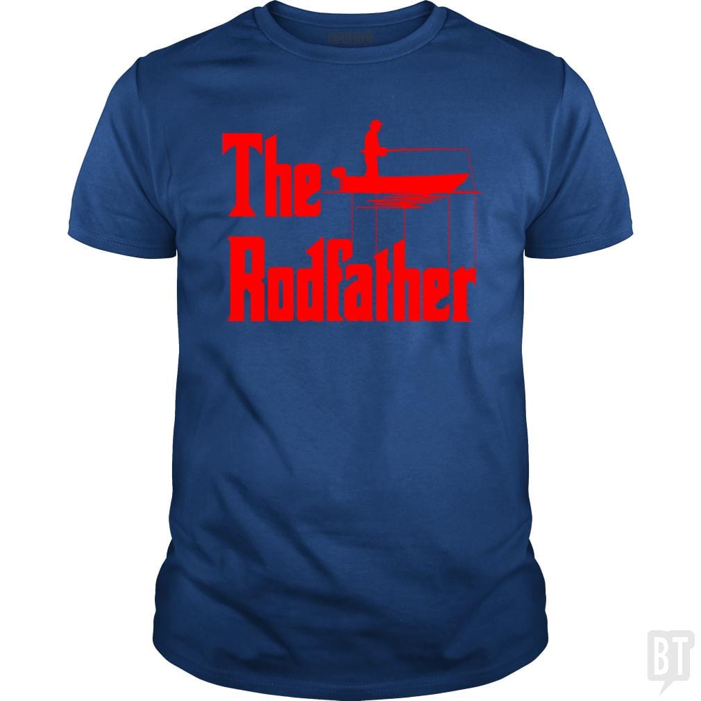 The Rodfather. Funny Fishing Tshirt for Fisherman - BustedTees.com