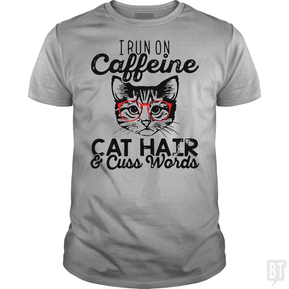 i run on cafeeine t shirt - BustedTees.com