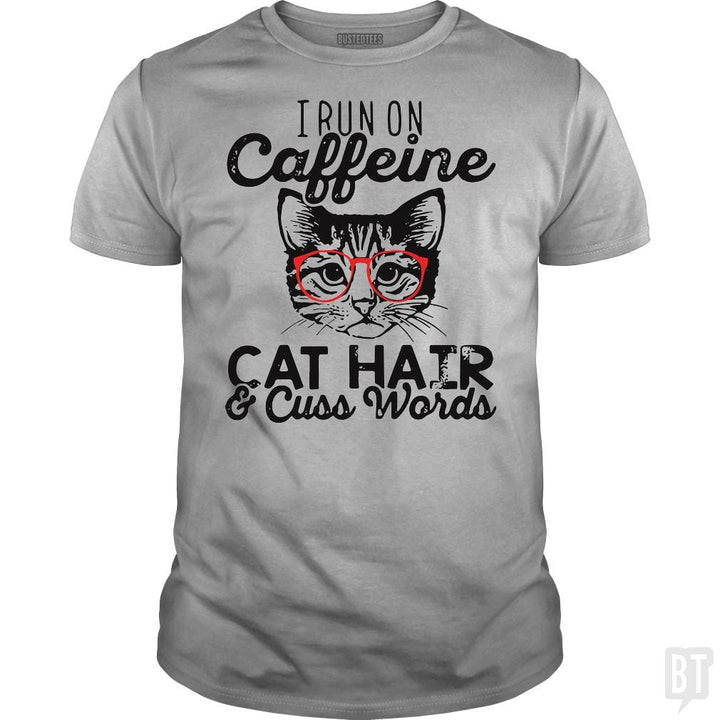 i run on cafeeine t shirt - BustedTees.com