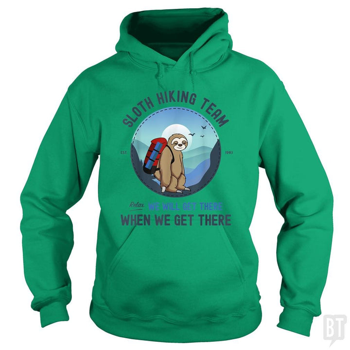 Funny Sloth Hiking Team - BustedTees.com
