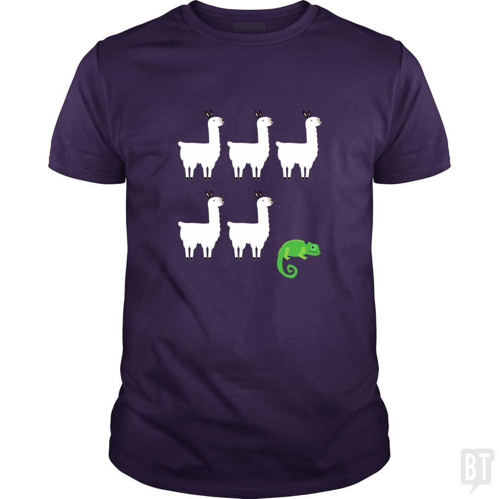 Llama, Llama, Llama, Llama, Llama, Chameleon - BustedTees.com