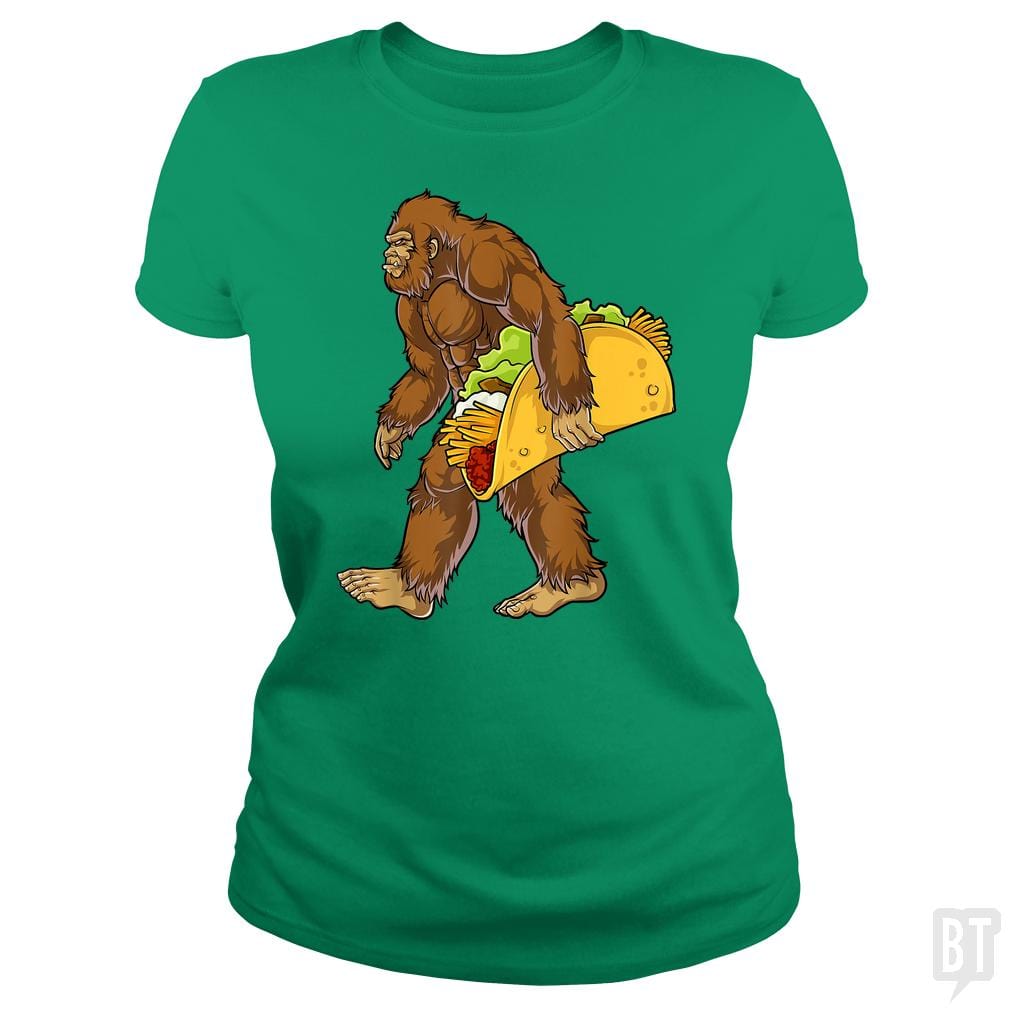 Bigfoot Carrying Taco - BustedTees.com
