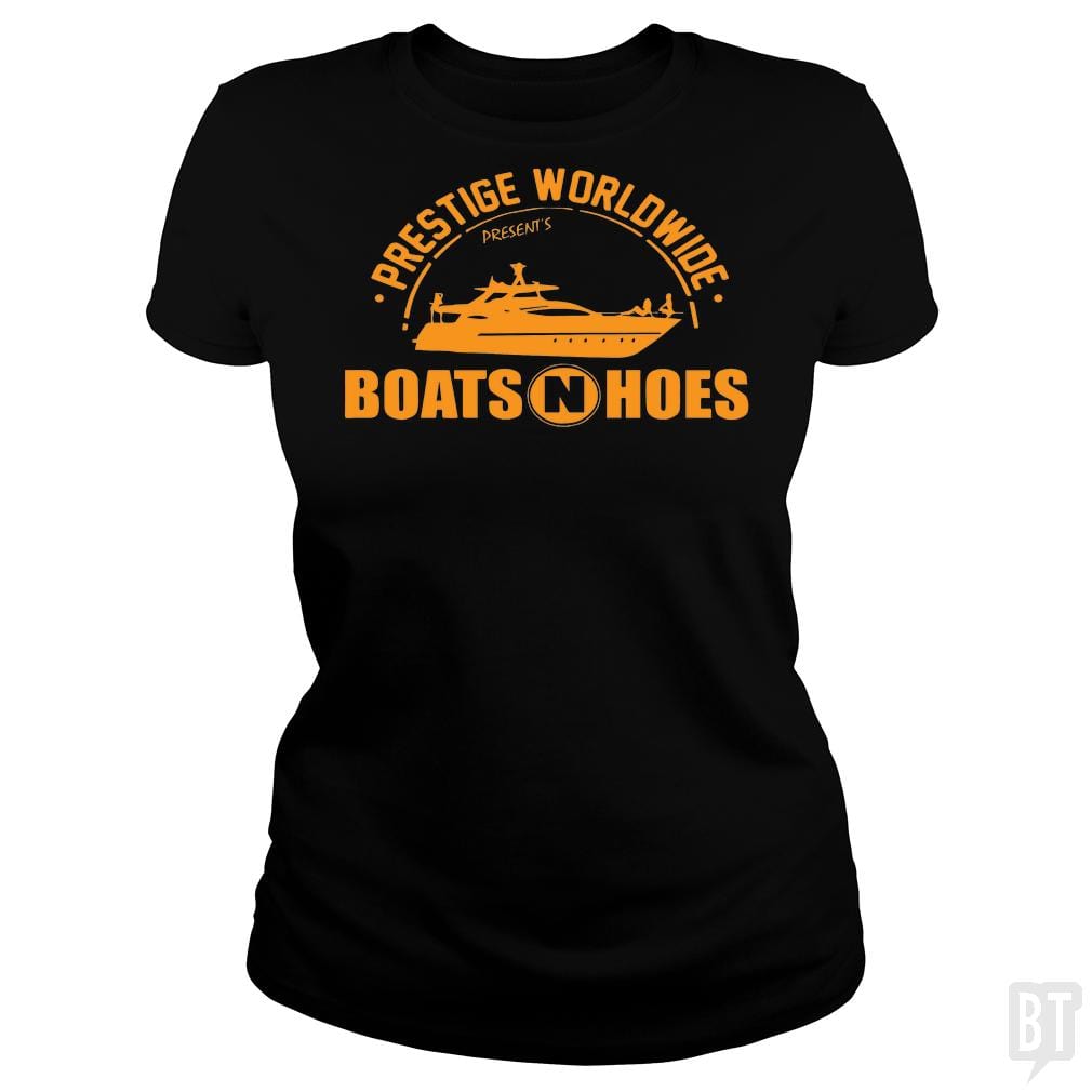 Prestige Worldwide Presents Boats and Hoes shirt - BustedTees.com