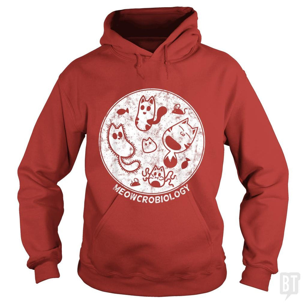 Cute Cat Distressed Bacteria Microbiology Science - BustedTees.com