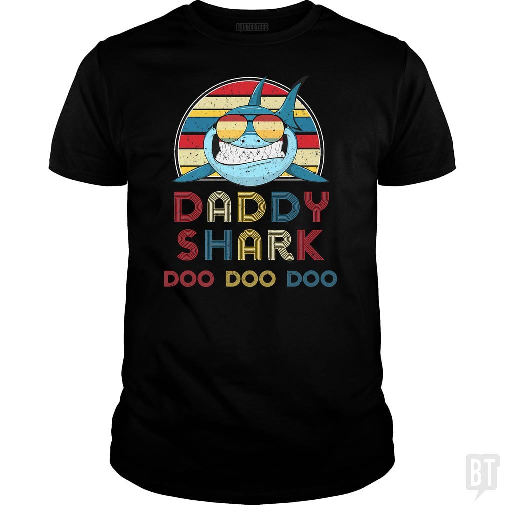 Daddy Sharks Tshirt - BustedTees.com