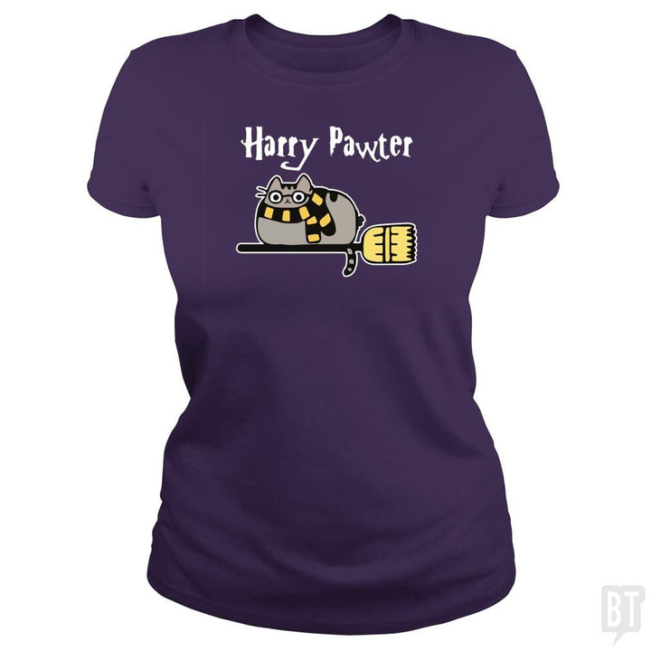 Harry Pawter Shirt Paw Cat Lover Fantasy - BustedTees.com