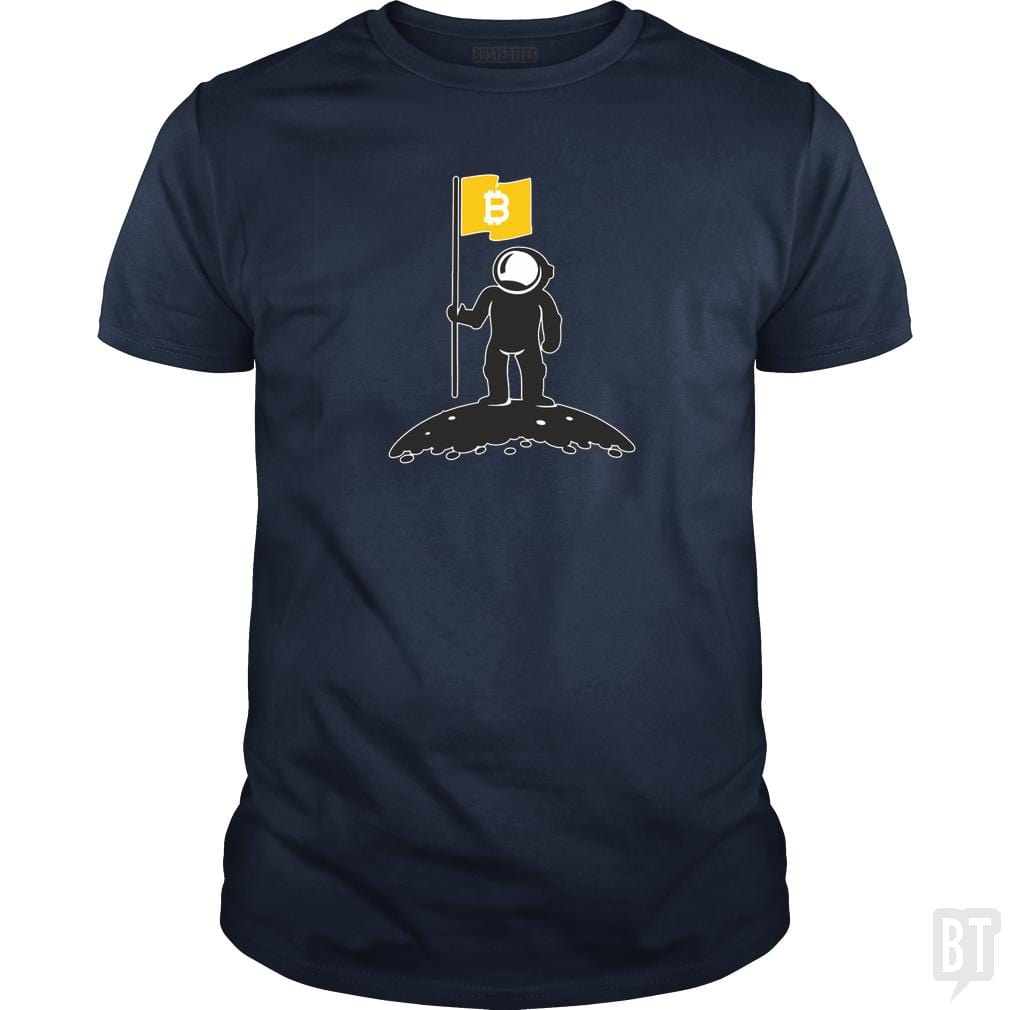 Bitcoin To The Moon Tee Bitcoin Shirt - BustedTees.com