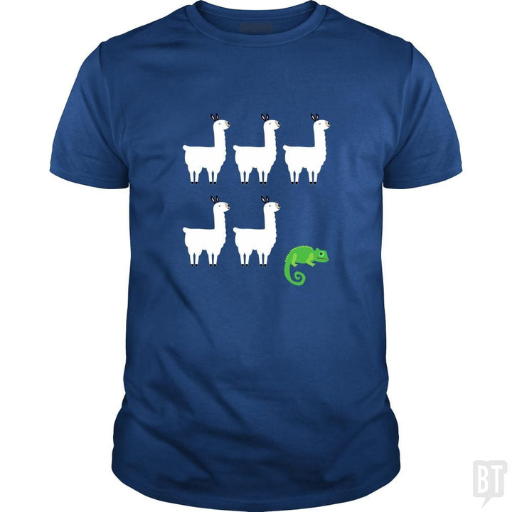 Llama, Llama, Llama, Llama, Llama, Chameleon - BustedTees.com