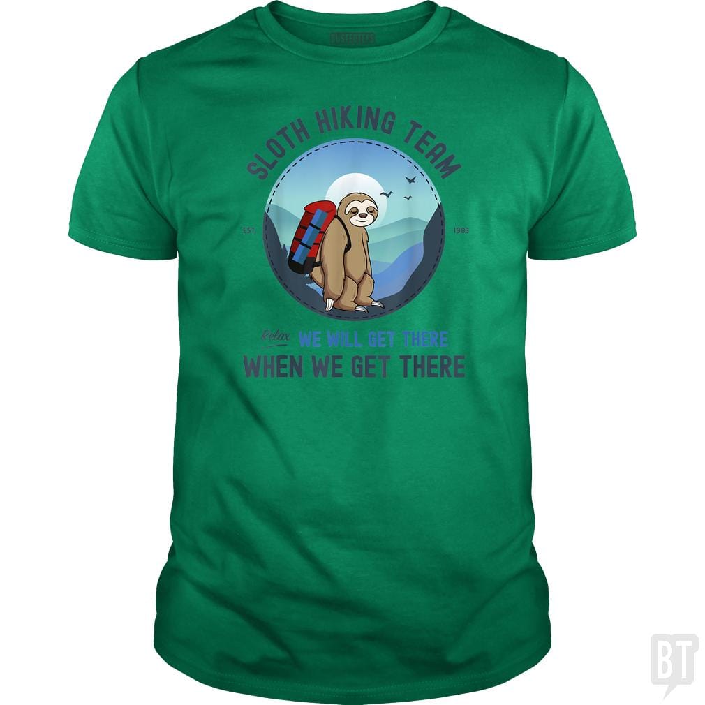 Funny Sloth Hiking Team - BustedTees.com