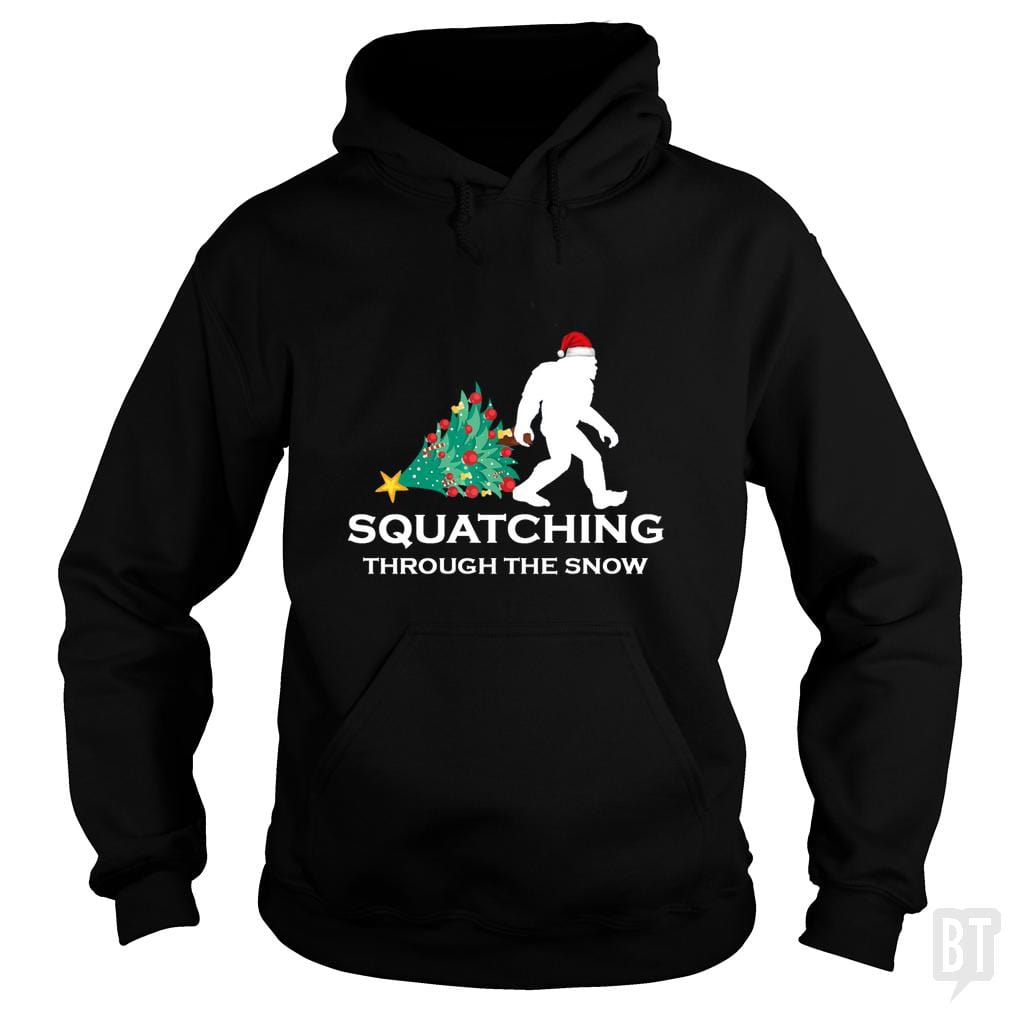 Funny Sasquatch Christmas Gift Squatching Bigfoot - BustedTees.com