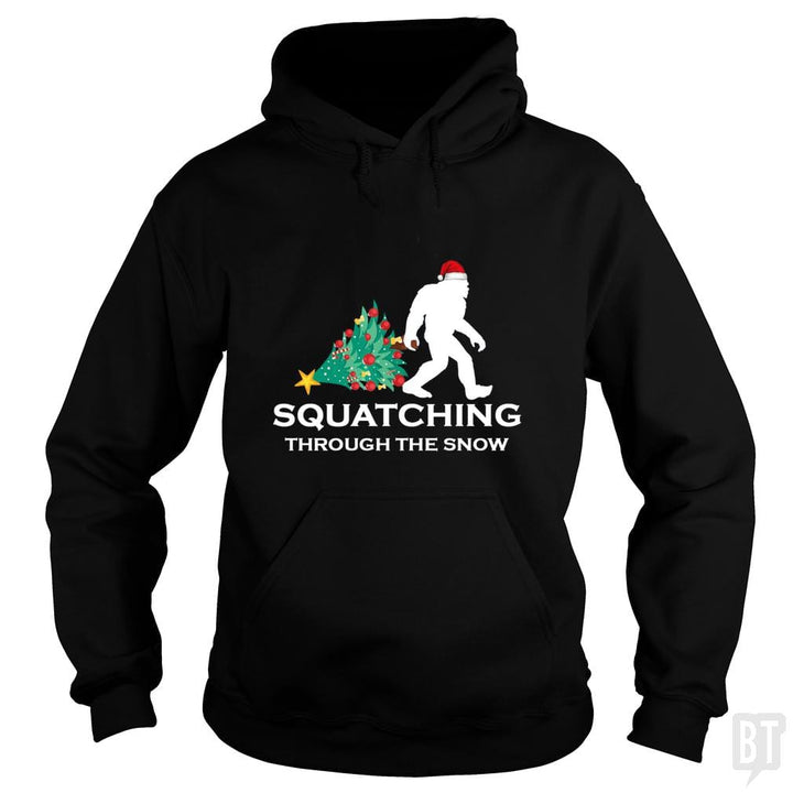 Funny Sasquatch Christmas Gift Squatching Bigfoot - BustedTees.com