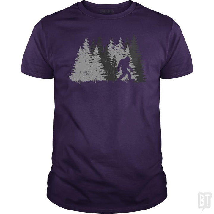 Funny Bigfoot In Forest - BustedTees.com