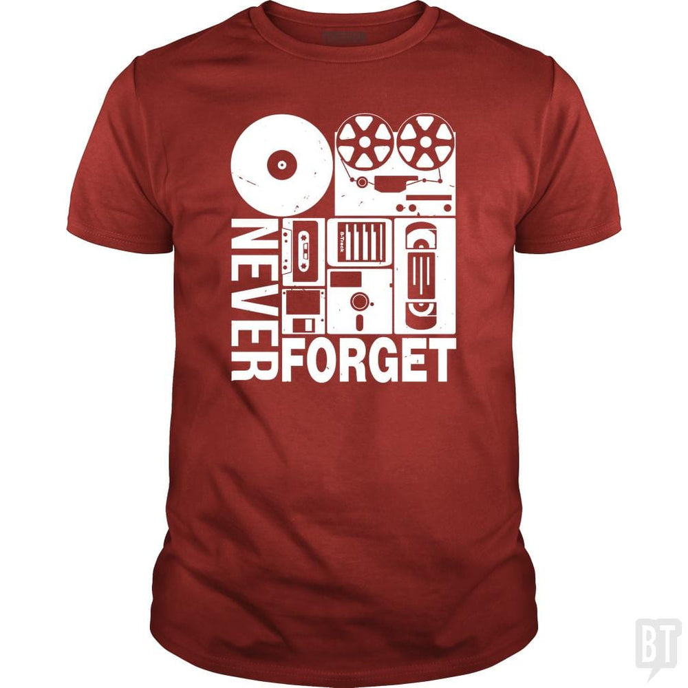 Never Forget Cassette Tape Disk Floppy - BustedTees.com
