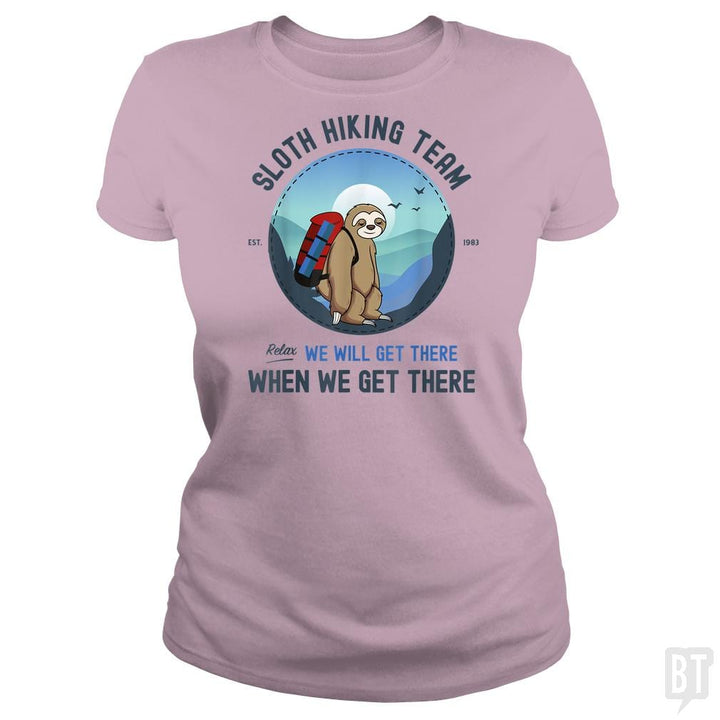Funny Sloth Hiking Team - BustedTees.com