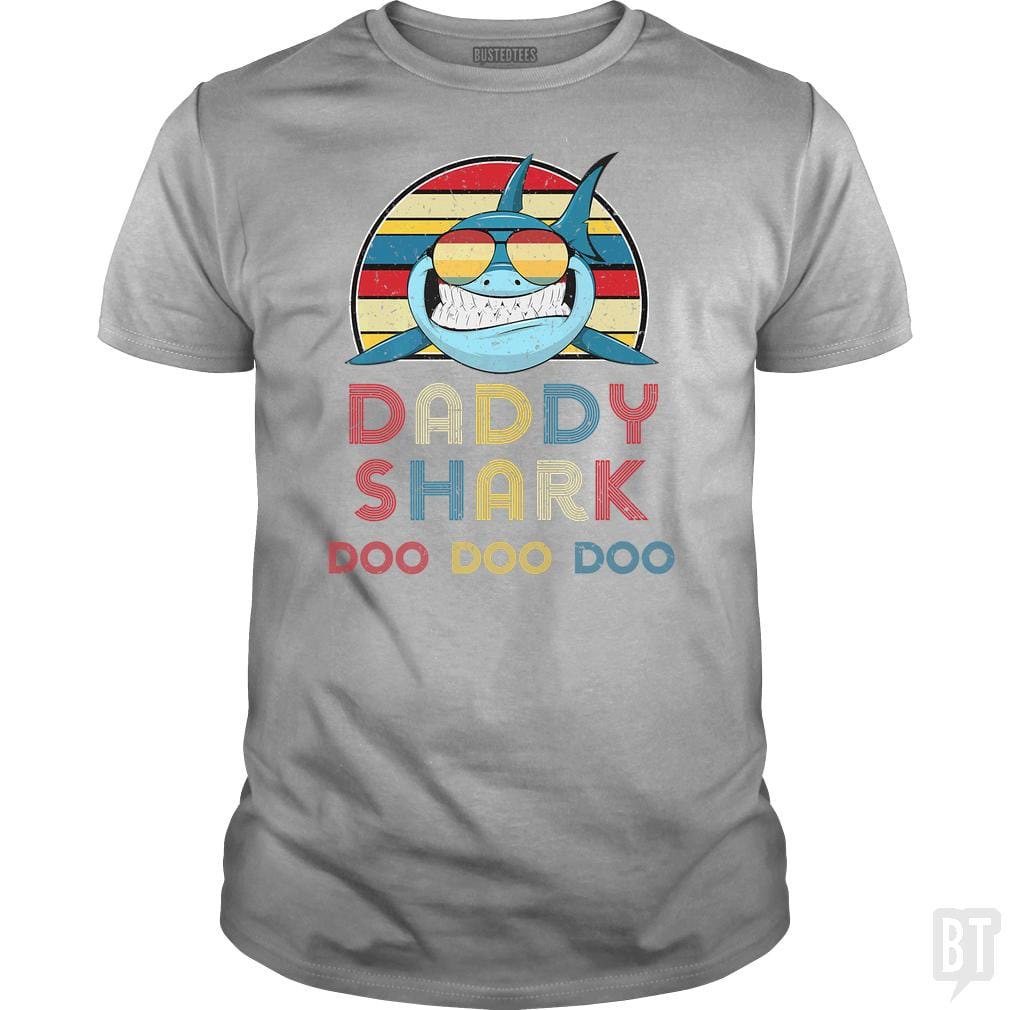Daddy Sharks Tshirt - BustedTees.com