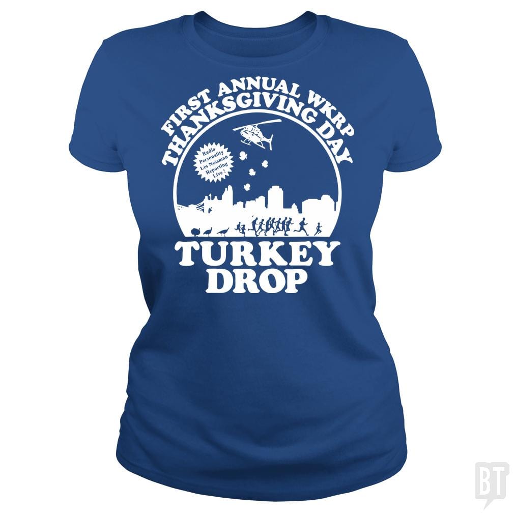 Funny Turkey Thanksgiving Day Shirt Wkrp-Turkey-Dr - BustedTees.com