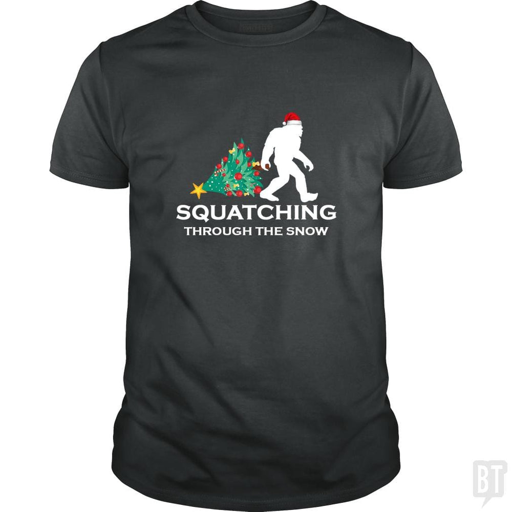 Funny Sasquatch Christmas Gift Squatching Bigfoot - BustedTees.com