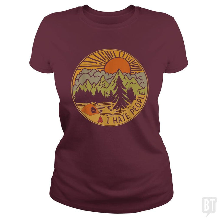 Love Camping I Hate People - BustedTees.com