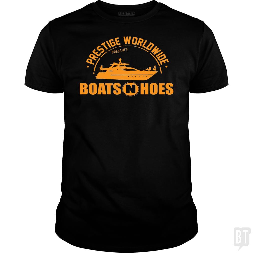 Prestige Worldwide Presents Boats and Hoes shirt - BustedTees.com