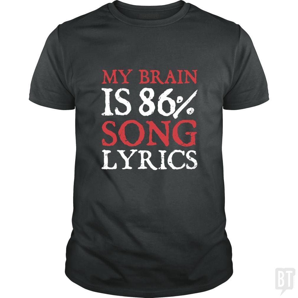 Lyrics Brain - BustedTees.com