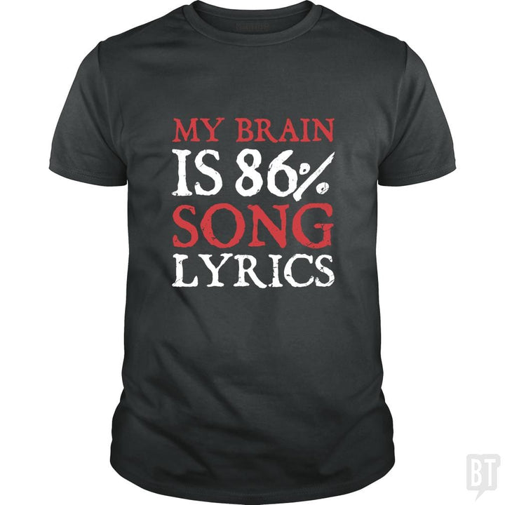 Lyrics Brain - BustedTees.com