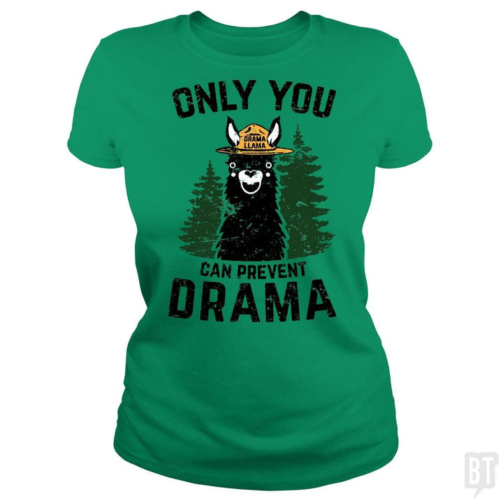 Only You Can Prevent Drama Llama Smokey Parody Bea - BustedTees.com