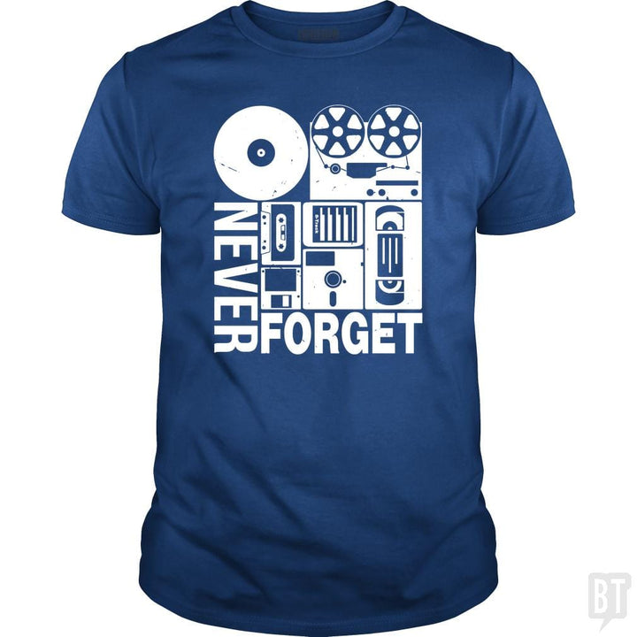 Never Forget Cassette Tape Disk Floppy - BustedTees.com