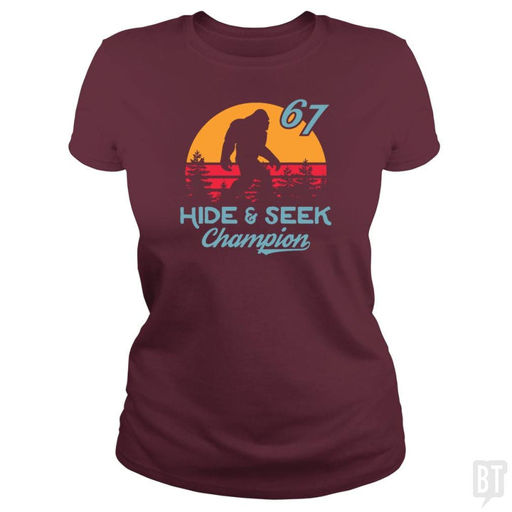 Bigfoot Real Hide And Seek Champion - BustedTees.com