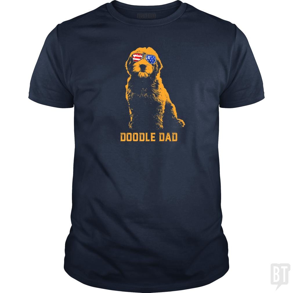 Doodle Dad Men's Goldendoodle - BustedTees.com