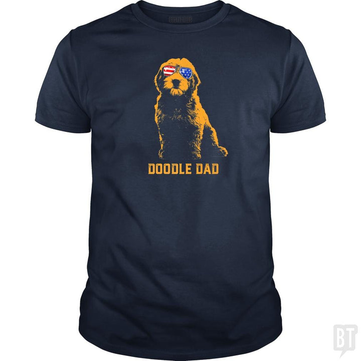 Doodle Dad Men's Goldendoodle - BustedTees.com