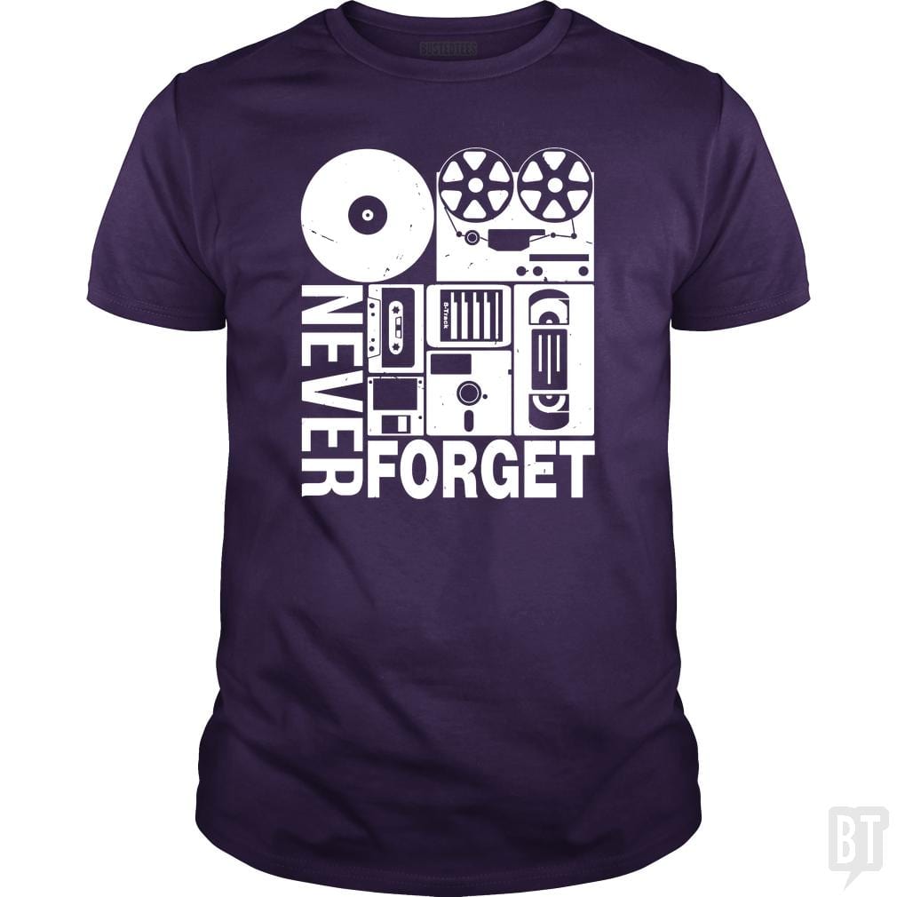 Never Forget Cassette Tape Disk Floppy - BustedTees.com