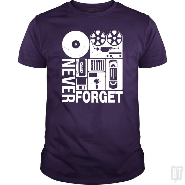 Never Forget Cassette Tape Disk Floppy - BustedTees.com
